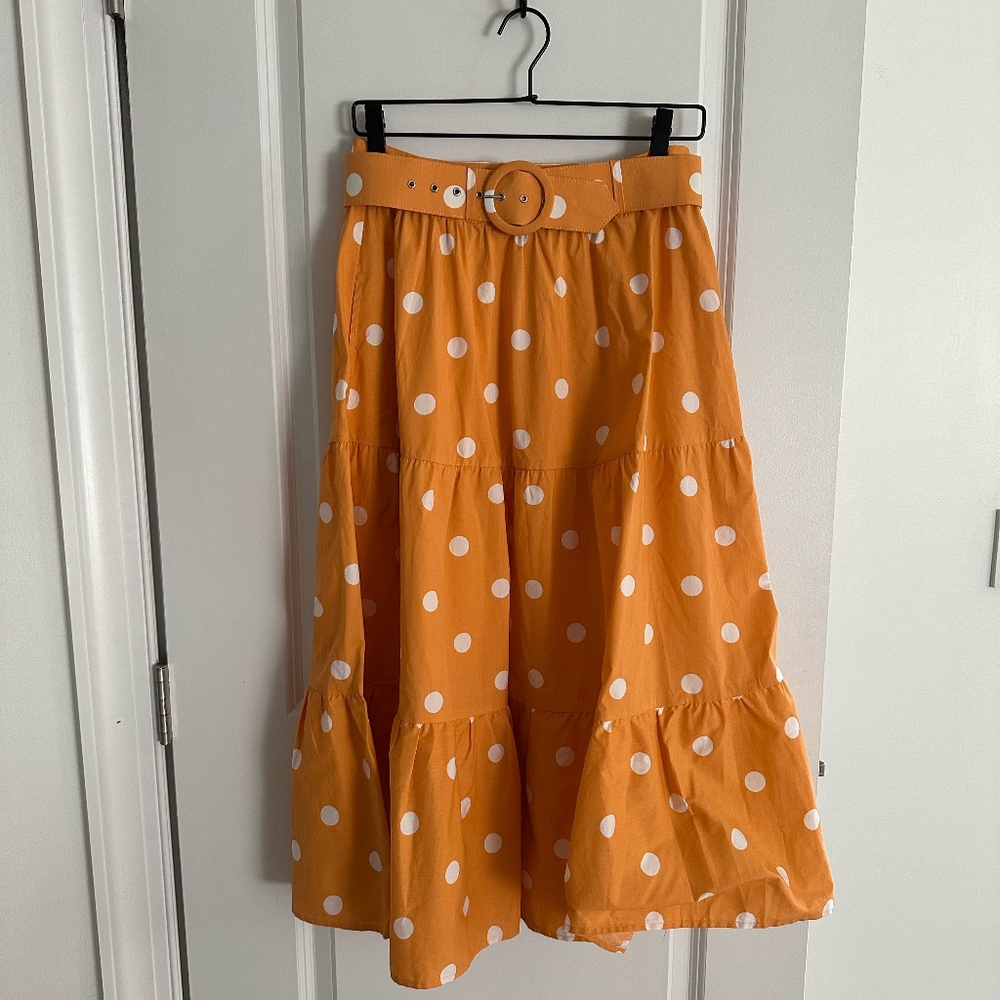 For Love & Lemons Auburn Polka Dot Skirt